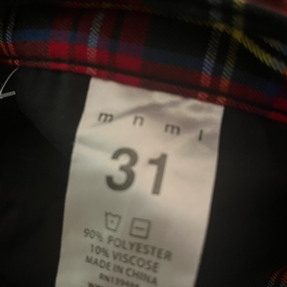 MNML red buttton fly pants. Women’s size 31 - Picture 3 of 5